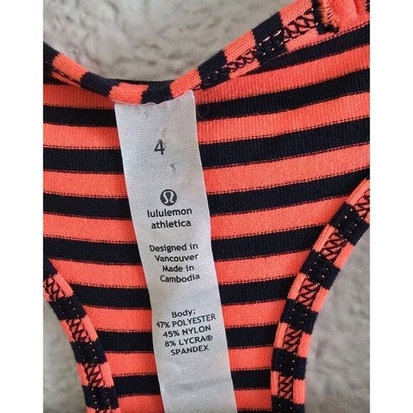 Lululemon Cool Racerback II Tank Top Size 4 Orange Coral - Picture 3 of 6
